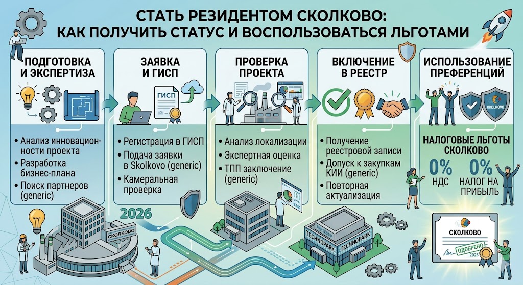 Стать резидентом Сколково: как получить статус участника проекта и льготы 0% НДС и налога на прибыль